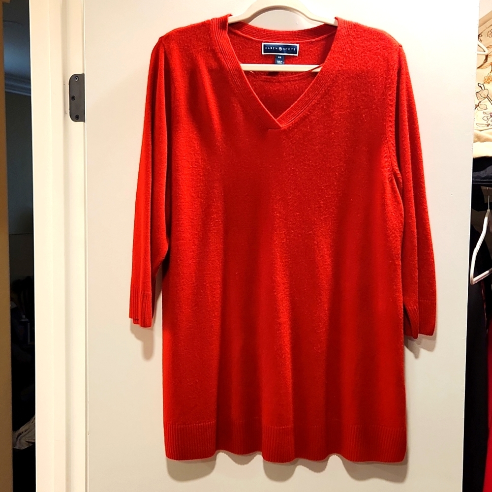 Red Karen Scott sweater